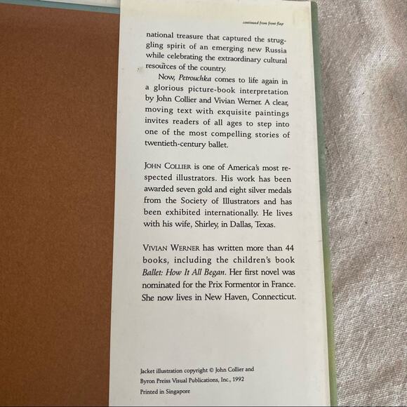 Petrouchka The Story of the Ballet '92 illustrated coffee table book dust cover - Picture 4 of 15